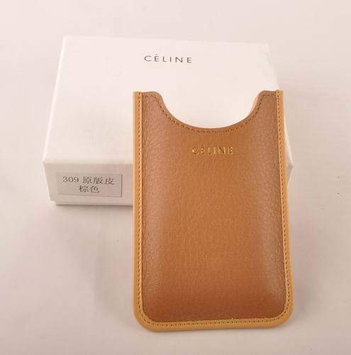 Celine Iphone Case - Celine 309 Brown Original Leather